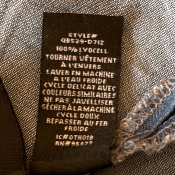 Sanctuary denim shirt buttons pockets Lyocell soft XL preppy 80s 90s Y2k classic - Picture 10 of 10